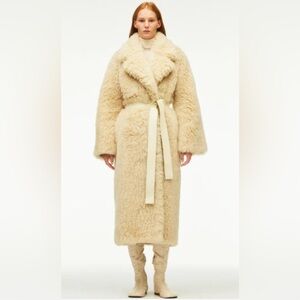 ZARA NEW OYSTER WHITE FAUX FUR COAT LIMITED EDITION 8187/874 RARE XS-S | NWT